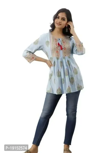 womens rayon Printed top-thumb2