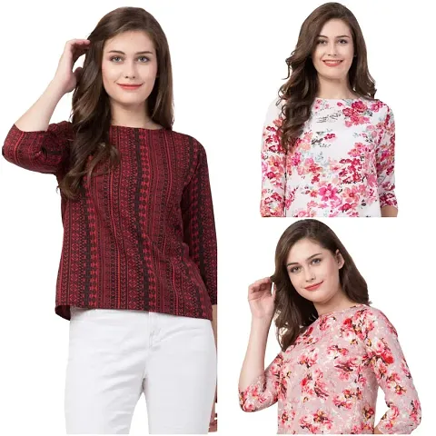 Women's Regular and Fancy Tops (Pack of 3) Nowtryit (Multicolor Set 3, XX-Large)