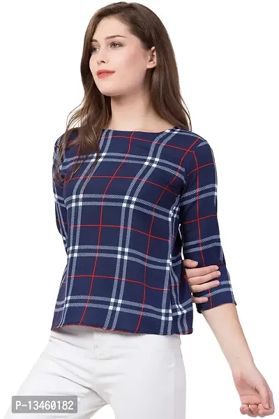 Women's Regular Fit Maroon & Red Line Top Now Try IT-thumb2