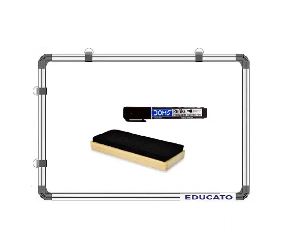 Non Magnetic Melamine 1X2 Feet Slate Double-Sided Writing Whiteboard  Chalkboard Whiteboards