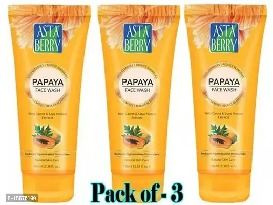 Asta Berry Papaya Face Wash Pack of - 3