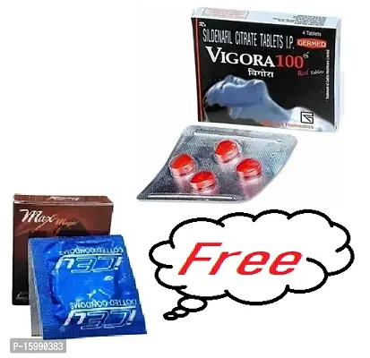 Vigora 100mg Tablets Pack of 1pc  Free Condom 1pc-thumb0