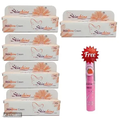 Skinshine Treatment Night Cream 5*15gm With FREE Pink Lip Balm 1PC Pack of 6