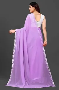 Classic Georgette Solid Saree with Blouse piece-thumb1