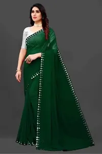 Classic Georgette Solid Saree with Blouse piece-thumb3