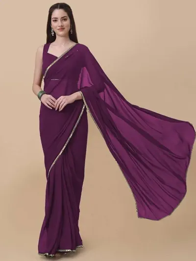 Classic Georgette Saree with Blouse piece For Women