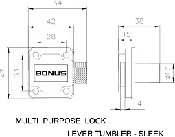 Bonus Sleek Pack Of 2 Chest Lid Lock Pack of 2-thumb3