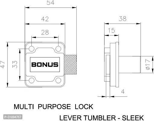 Bonus Sleek Pack Of 2 Chest Lid Lock Pack of 2-thumb4