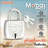 Mobaj Phantom 60mm Pack of 2 Padlock Silver-thumb4