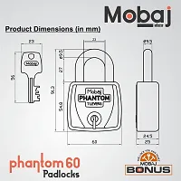 Mobaj Phantom 60mm Padlock Silver-thumb3