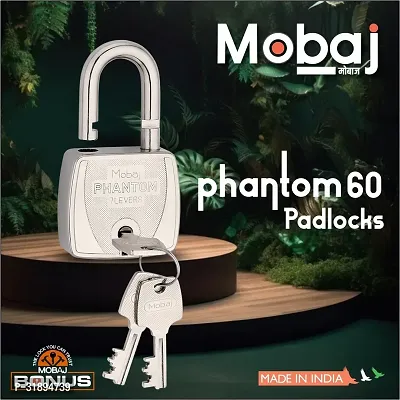 Mobaj Phantom 60mm Pack of 2 Padlock Silver-thumb0