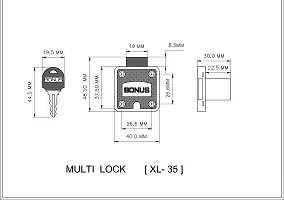 Bonus Multipurpose XL 35 Chest Lid Lock Pack of 1-thumb4