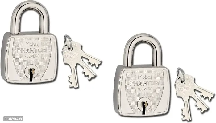 Mobaj Phantom 60mm Pack of 2 Padlock Silver-thumb2