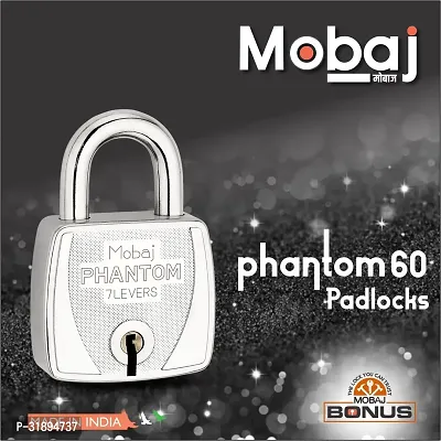 Mobaj Phantom 60mm Padlock Silver-thumb0