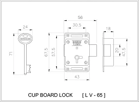 Bonus Cupboards Locks LV 65 Chest Lid Lock Pack of 1-thumb1