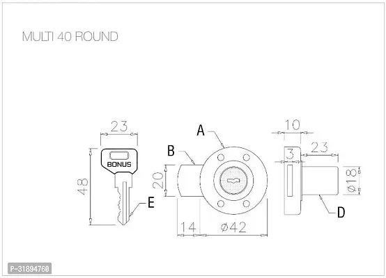 Bonus ML Round Chest Lid Lock Pack of 1-thumb3