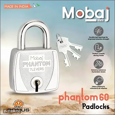 Mobaj Phantom 60mm Padlock Silver-thumb5