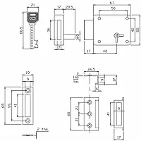 Bonus Cupboard Lock CB 55 Chest Lid Lock Pack of 1-thumb1