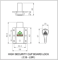 Bonus CB LSR Cupboard Lock Without Security Plate Chest Lid Lock Pack of 1-thumb1