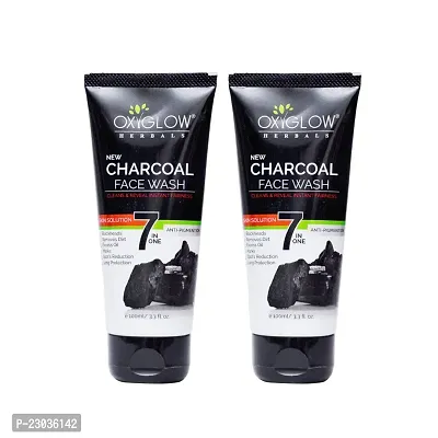 oxyglow Charcoal Face Wash, 100g (Pack of 2)-thumb0