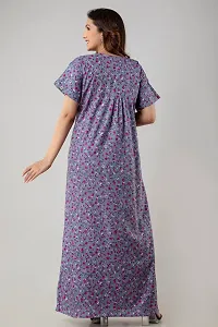 Bangur Fabric Women Printed Cotton Nightwear Nighty Maxi.106-GREY-L-thumb3