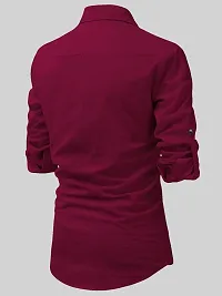 Reliable Maroon Cotton Solid Short Length Kurta For Men-thumb1