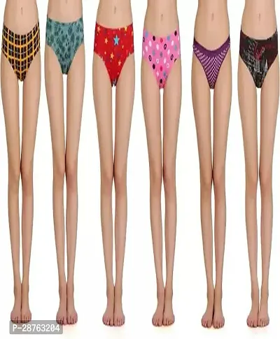 Fancy Multicoloured Cotton Printed Hipster Panty For Women Pack Of 6-thumb0