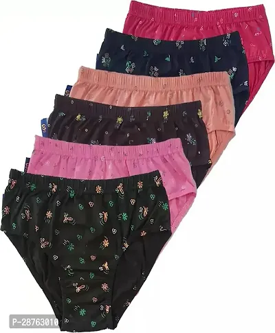 Fancy Multicoloured Cotton Printed Hipster Panty For Women Pack Of 6-thumb0