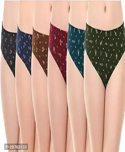 Fancy Multicoloured Cotton Printed Hipster Panty For Women Pack Of 6-thumb0