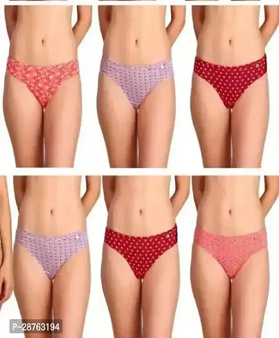 Fancy Multicoloured Cotton Printed Hipster Panty For Women Pack Of 6-thumb0