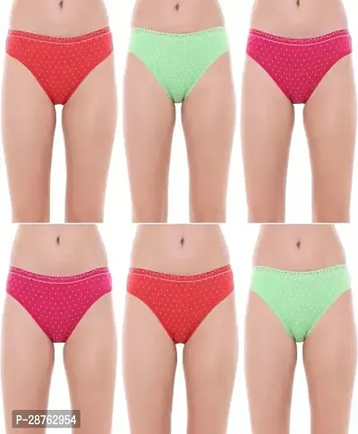 Fancy Multicoloured Cotton Printed Hipster Panty For Women Pack Of 6-thumb0