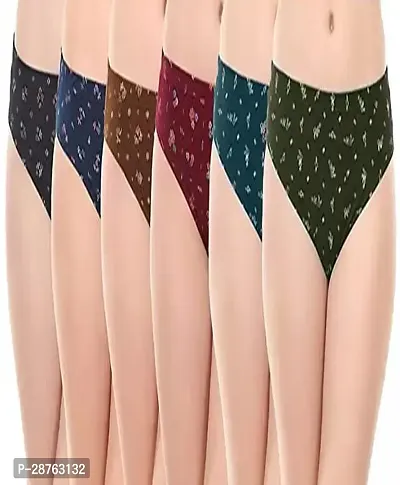 Fancy Multicoloured Cotton Printed Hipster Panty For Women Pack Of 6-thumb0