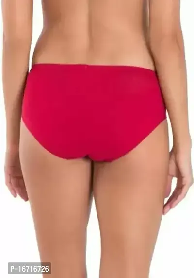 Comfy Lycra Solid Briefs Combo For Women Pack Of 3-thumb0
