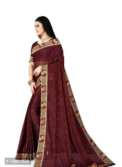 Beautiful  Art Silk  Embellished Saree with Blouse Piece For Women