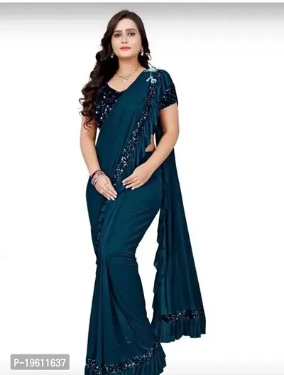 Beautiful  Art Silk  Embellished Saree with Blouse Piece For Women