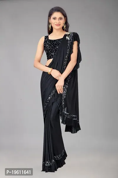 Beautiful  Art Silk  Embellished Saree with Blouse Piece For Women