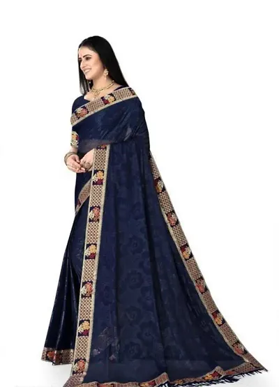 Beautiful Art Silk Embellished Saree with Blouse Piece For Women