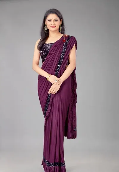 Attractive Art Silk Embellished Sarees With Blouse Piece