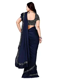 Beautiful  Art Silk  Embellished Saree with Blouse Piece For Women-thumb1