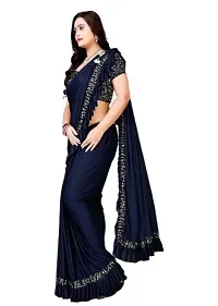Beautiful  Art Silk  Embellished Saree with Blouse Piece For Women-thumb3