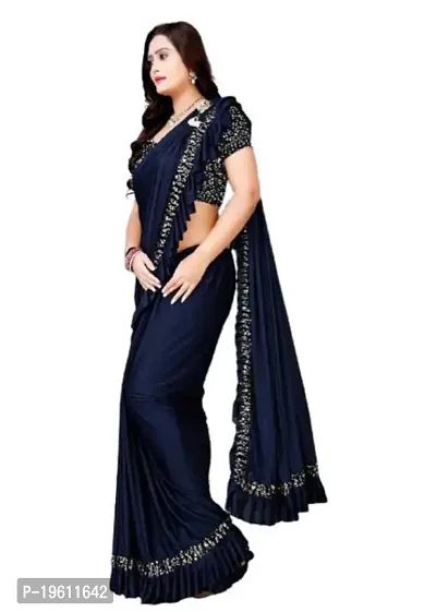 Beautiful  Art Silk  Embellished Saree with Blouse Piece For Women-thumb4