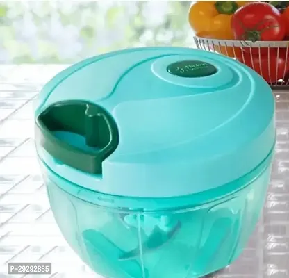 Plastic Handy Compact Vegetable and Fruit Chopper For Routine Kitchen Use Salad MakerBlue 450ml1 Pcs-thumb0