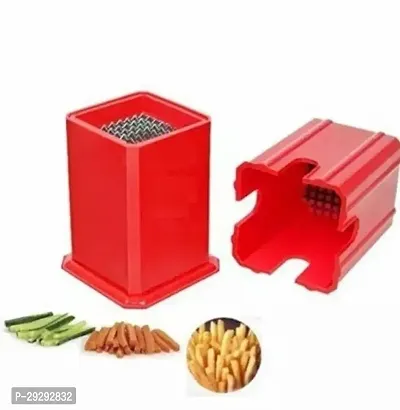 Plastic Potato Chipser French Fries Chips Maker Machine Snacks Finger Potato Finger Chips Cutter PREMIUM QUALITY  Red1 Pcs-thumb0