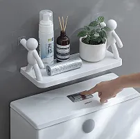 Wall Mounted Plastic Bathroom Shelf, Combo-thumb3