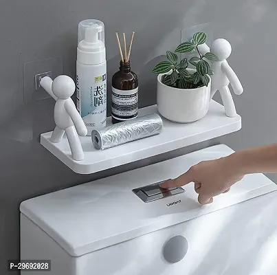 Wall Mounted Plastic Bathroom Shelf, Combo-thumb4