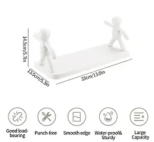 Wall Mounted Plastic Bathroom Shelf, Combo-thumb2