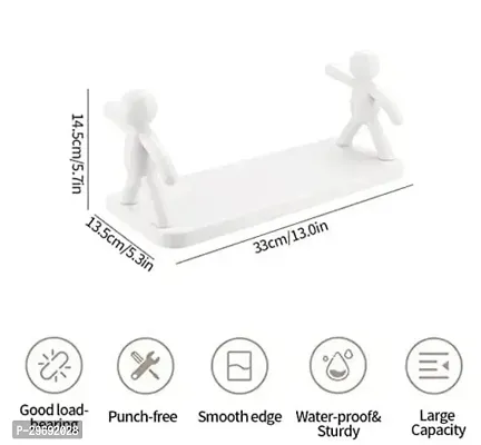 Wall Mounted Plastic Bathroom Shelf, Combo-thumb3