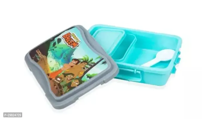 Stylish Plastic Chota Bheem Printed Air Tight Lunch Box-thumb2