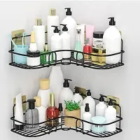 Multi Use Wall Mounted Self-Adhesive Corner Shelf, Combo-thumb2