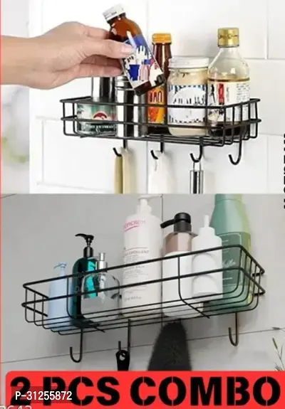 Multi Use Wall Mounted Self-Adhesive Corner Shelf, Combo